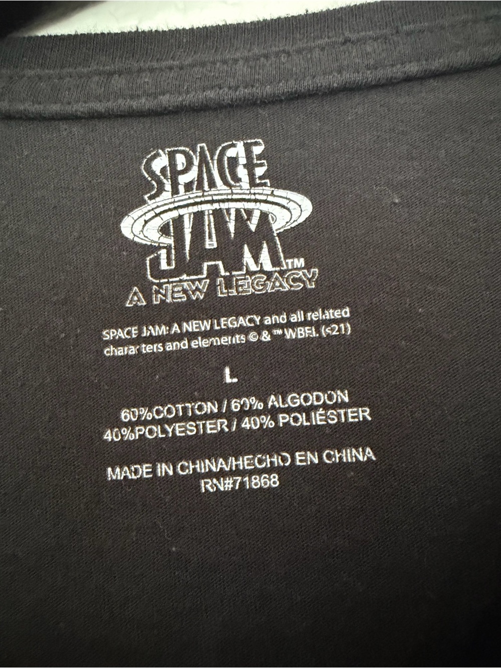 Space Jam A New Legacy Tune Squad Graphic T-Shirt Youth/Women's Size L Black - Picture 6 of 9